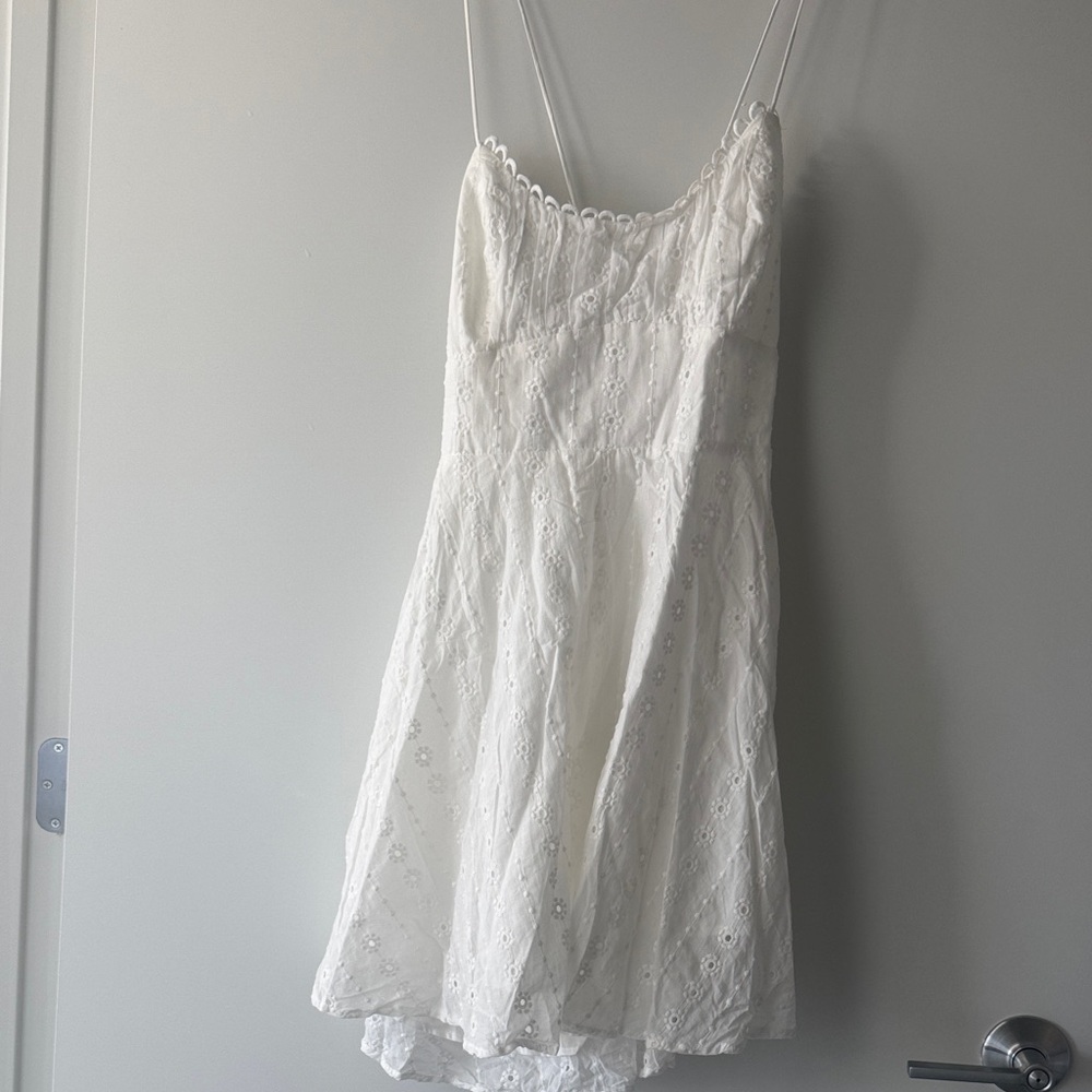 Selfie Leslie White Eyelet Dress